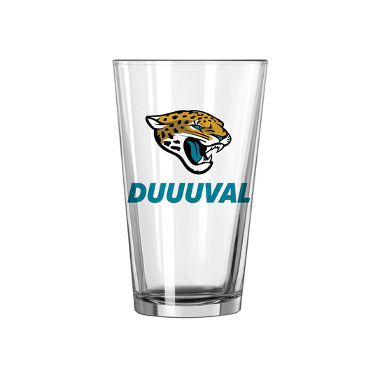 Jacksonville Jaguars 16oz Slogan Pint Glass - Logo Brands - Flyclothing LLC