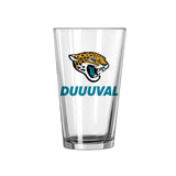 Jacksonville Jaguars 16oz Slogan Pint Glass - Logo Brands - Flyclothing LLC