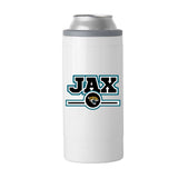 Jacksonville Jaguars Letterman 12 oz Slim Can Coolie - Logo Brands - Flyclothing LLC