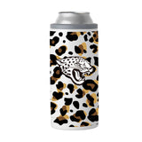 Jacksonville Jaguars 12oz Neutral Leopard Slim Can Coolie - Logo Brands - Flyclothing LLC