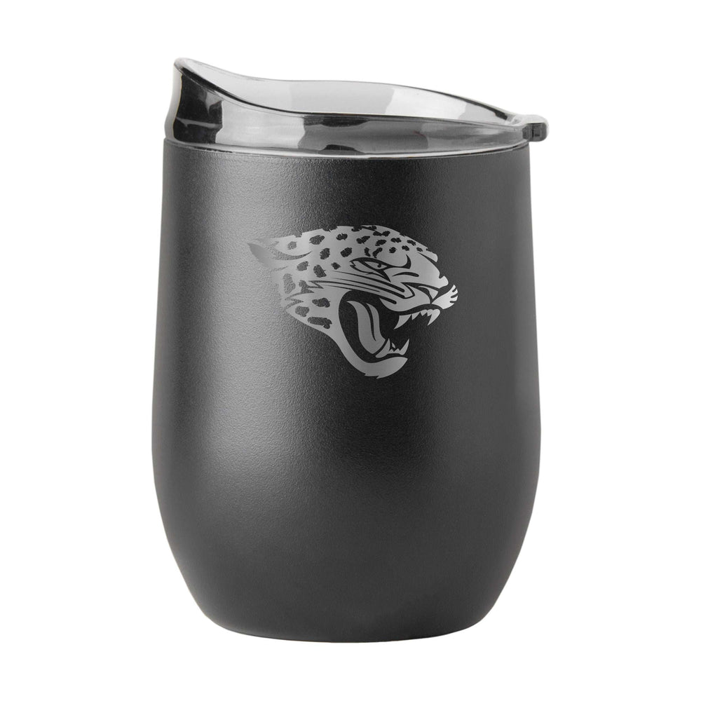 Jacksonville Jaguars GunMetal 16oz Black Powder Curved Beverage - Logo Brands - Flyclothing LLC
