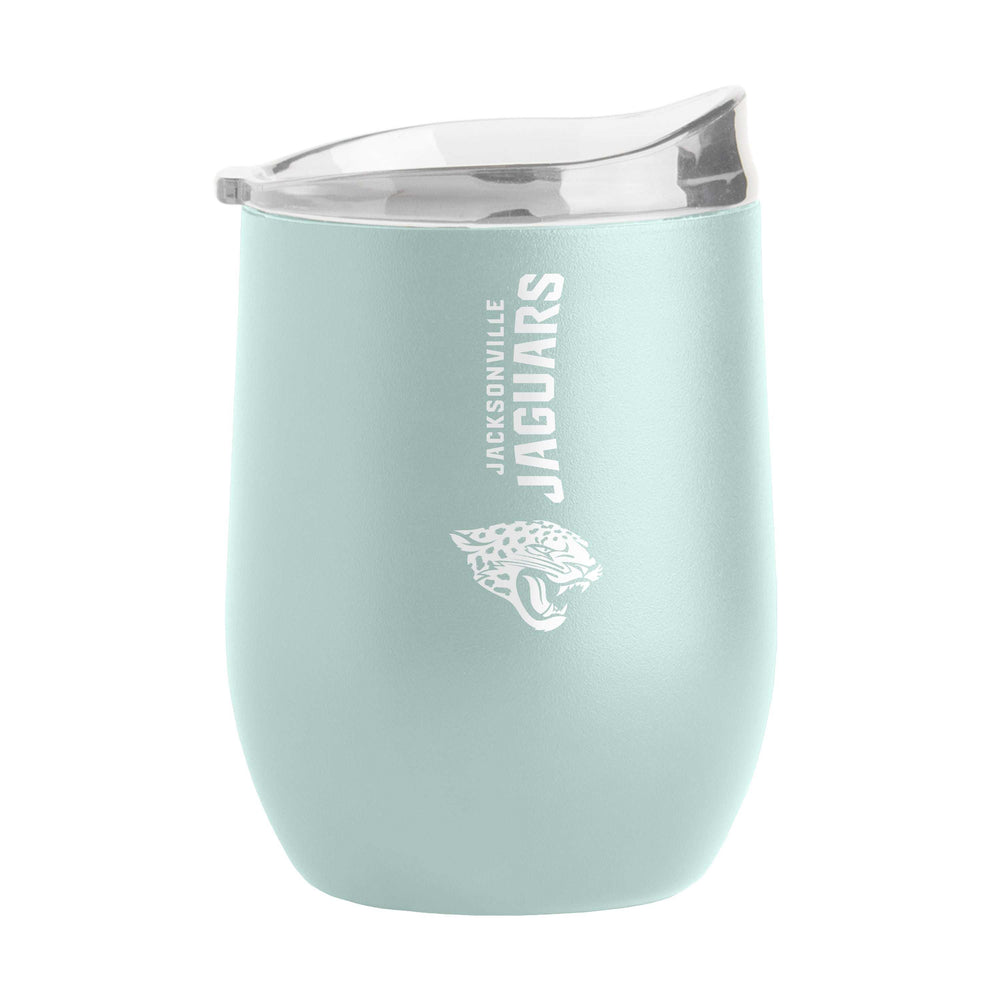 Jacksonville Jaguars 16oz Vertical Powder Coat Curved Beverage - Logo Brands - Flyclothing LLC