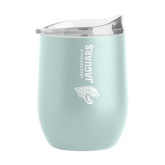 Jacksonville Jaguars 16oz Vertical Powder Coat Curved Beverage - Logo Brands - Flyclothing LLC