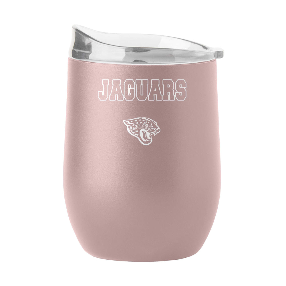 Jacksonville Jaguars 16oz Stencil Powder Coat Curved Beverage - Logo Brands - Flyclothing LLC