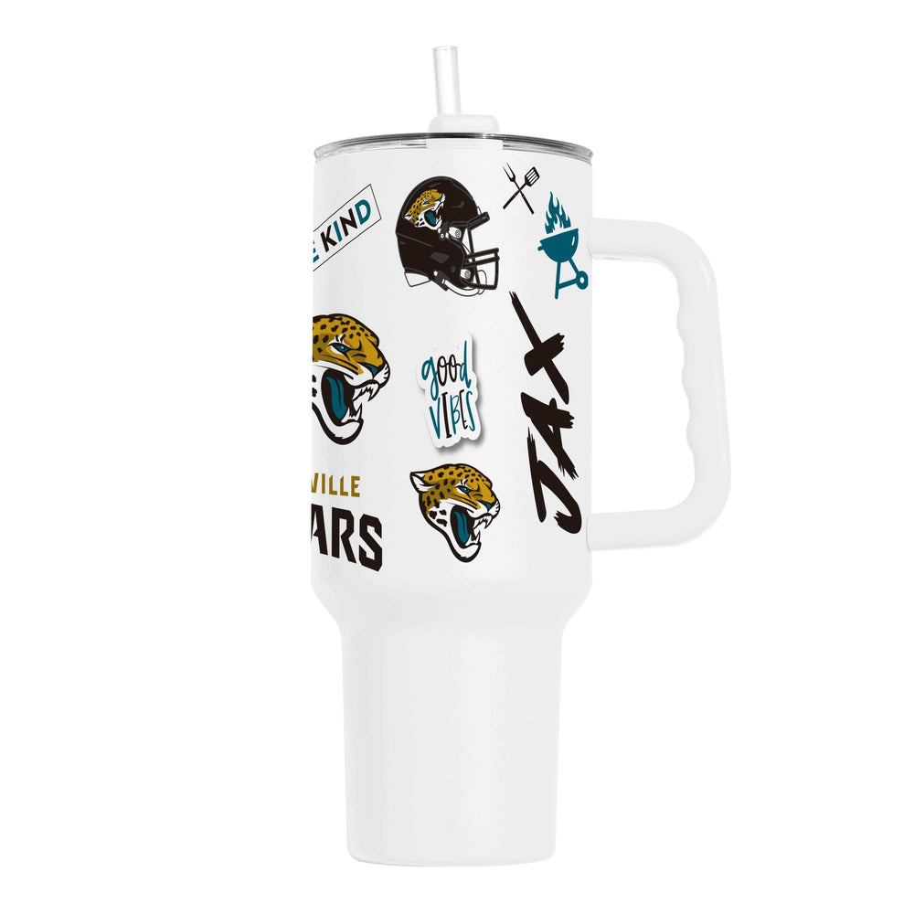 Jacksonville Jaguars 40oz Native Powder Coat Tumbler - Logo Brands - Flyclothing LLC