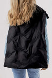 Pocketed Textured Zip Up Vest Coat - Trendsi - Flyclothing LLC