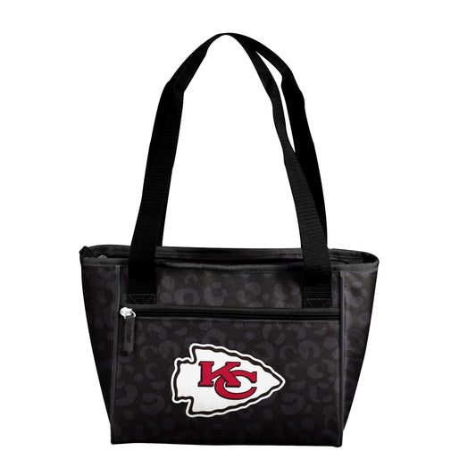 Kansas City Chiefs Leopard Print 16 Can Cooler Tote - Logo Brands - Flyclothing LLC