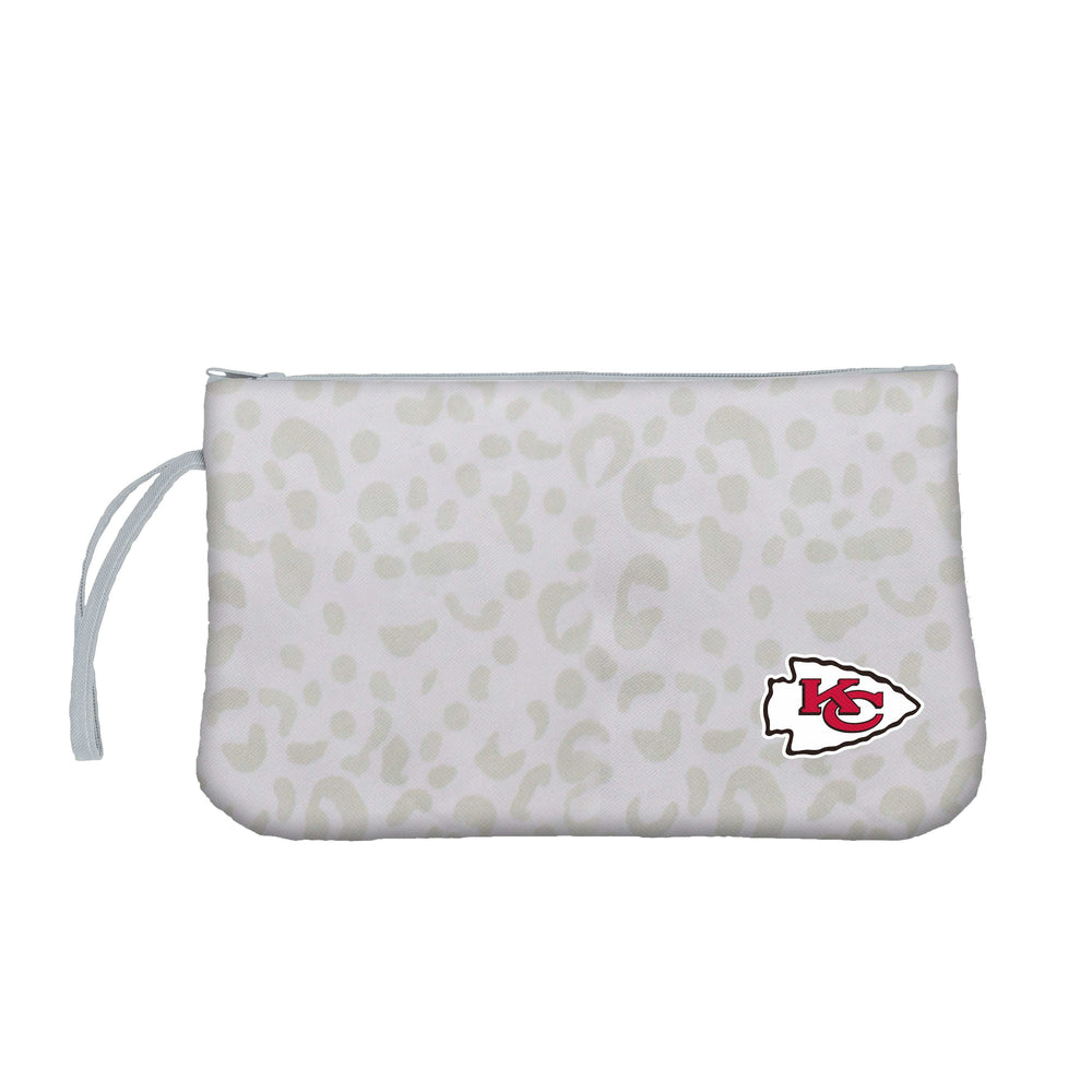 Kansas City Chiefs Leopard Print Wristlet - Logo Brands - Flyclothing LLC