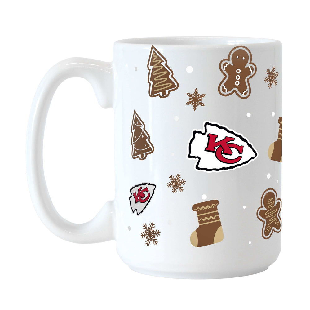 Kansas City Chiefs 15oz Gingerbread Sublimated Mug - Logo Brands - Flyclothing LLC