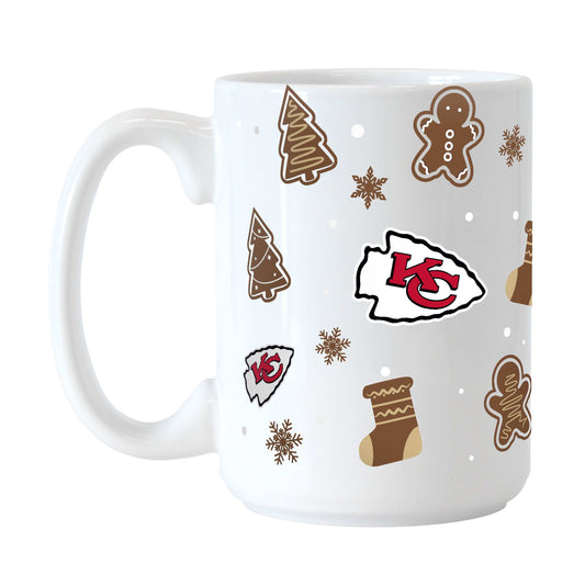 Kansas City Chiefs 15oz Gingerbread Sublimated Mug - Logo Brands - Flyclothing LLC
