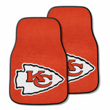 NFL - Kansas City Chiefs 2-pc Carpet Car Mat Set - Logo Brands - Flyclothing LLC