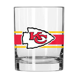 Kansas City Chiefs 14oz Stripe Rock Glass - Logo Brands - Flyclothing LLC