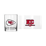 Kansas City Chiefs 14oz Letterman Rocks Glass - Logo Brands - Flyclothing LLC
