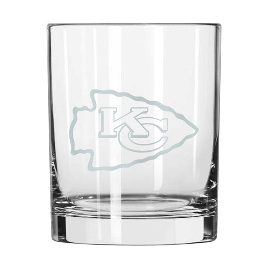 Kansas City Chiefs 14oz Frost Rocks Glass - Logo Brands - Flyclothing LLC