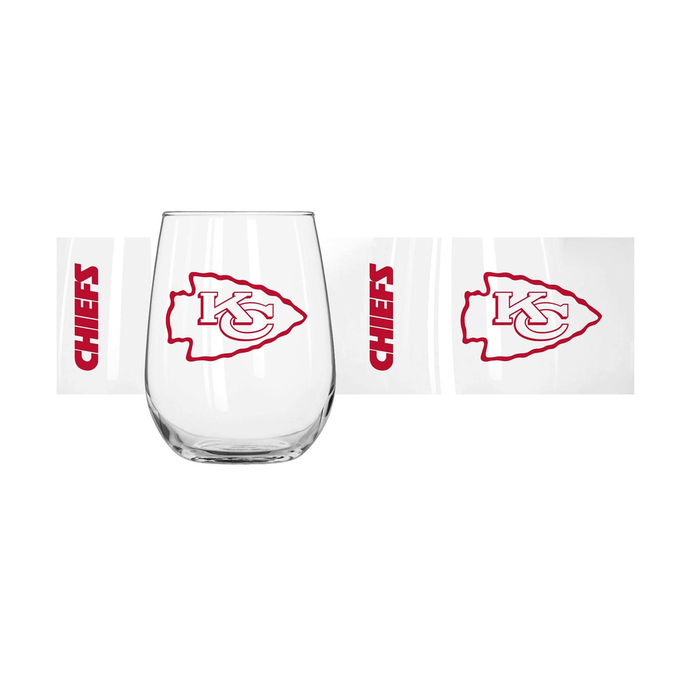 Kansas City Chiefs 16oz Gameday Curved Beverage Glass - Logo Brands - Flyclothing LLC