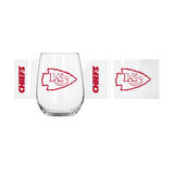 Kansas City Chiefs 16oz Gameday Curved Beverage Glass - Logo Brands - Flyclothing LLC