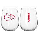 Kansas City Chiefs 16oz Gameday Curved Beverage Glass - Logo Brands - Flyclothing LLC