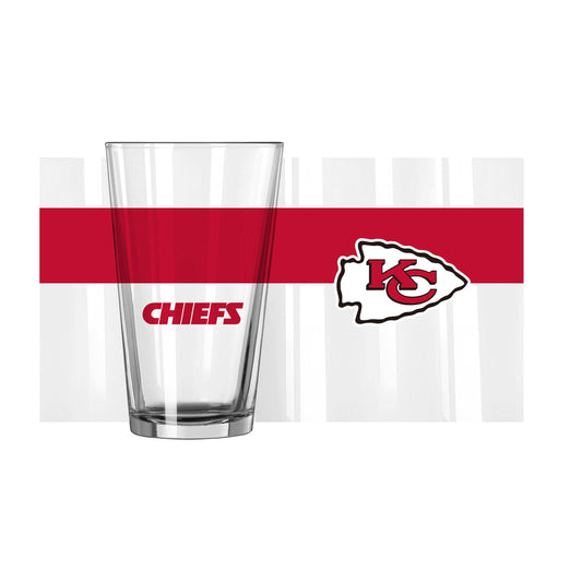 Kansas City Chiefs 16oz Colorblock Pint Glass - Logo Brands - Flyclothing LLC