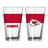 Kansas City Chiefs 16oz Colorblock Pint Glass - Logo Brands - Flyclothing LLC