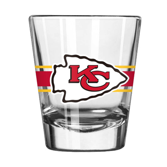Kansas City Chiefs 2oz Stripe Shot Glass - Logo Brands - Flyclothing LLC