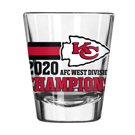 Kansas City Chiefs 2020 Division Champs 2oz Shot Glass - Logo Brands - Flyclothing LLC