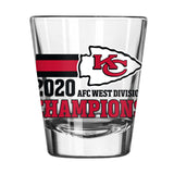 Kansas City Chiefs 2020 Division Champs 2oz Shot Glass - Logo Brands - Flyclothing LLC