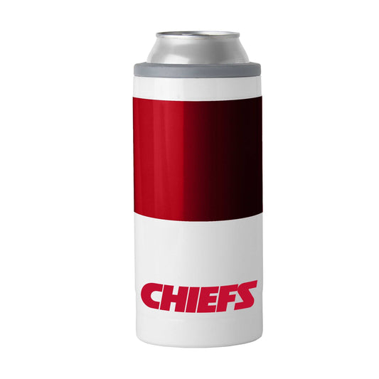 Kansas City Chiefs 12oz Colorblock Slim Can Coolie - Logo Brands - Flyclothing LLC