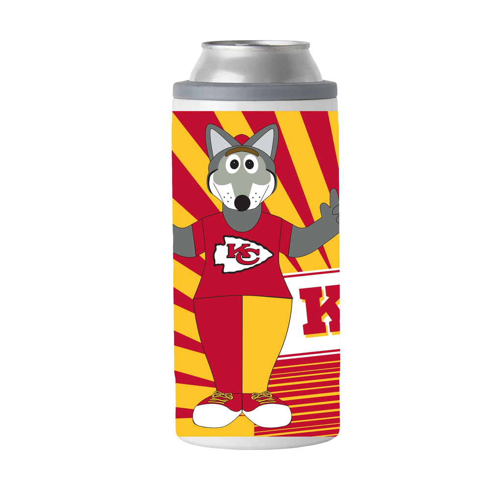 Kansas City Chiefs 12oz Mascot Slim Can Coolie - Logo Brands - Flyclothing LLC