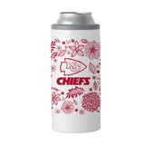 Kansas City Chiefs 12oz Botanical Slim Can Coolie - Logo Brands - Flyclothing LLC