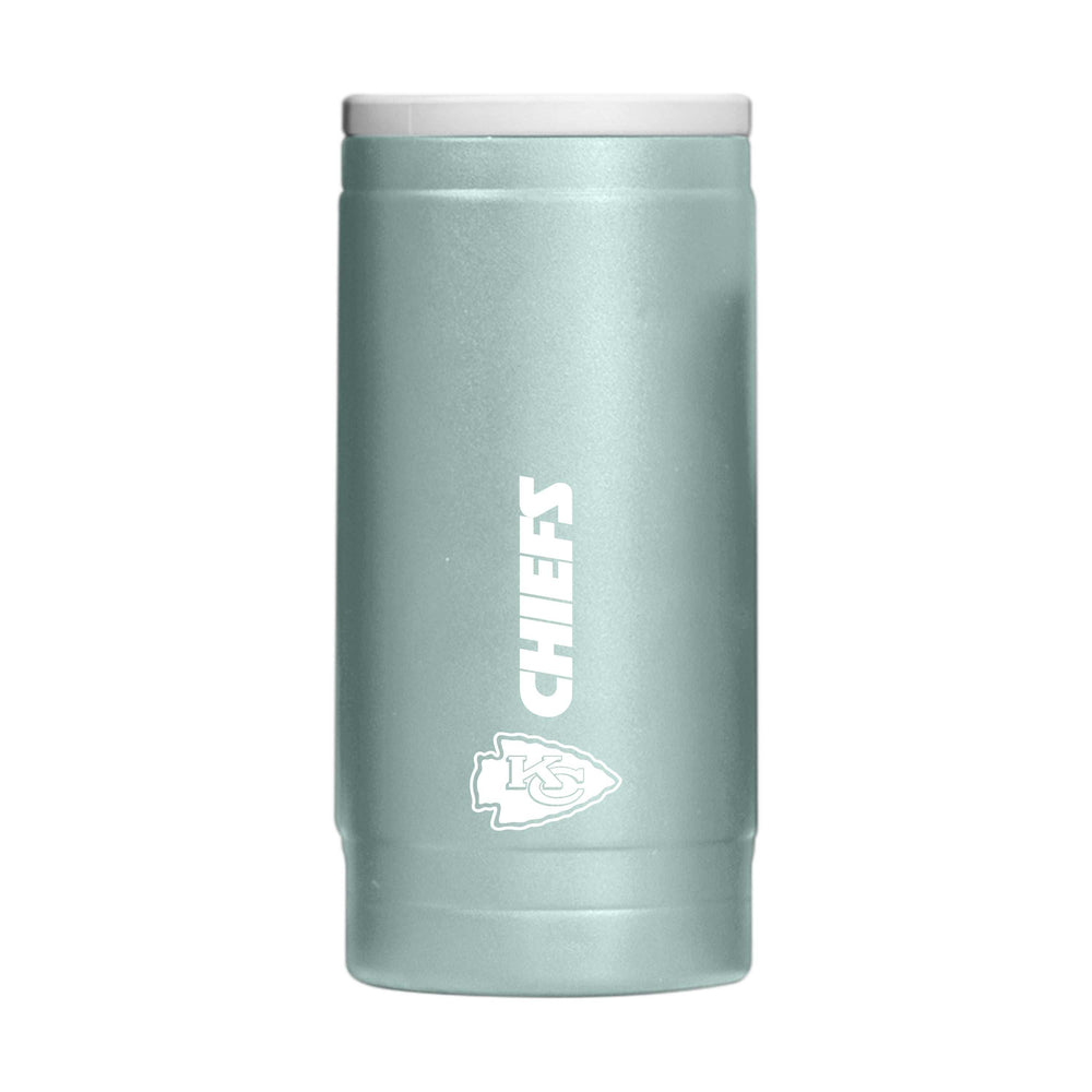 Kansas City Chiefs Vertical Powder Coat Slim Can Coolie - Logo Brands - Flyclothing LLC