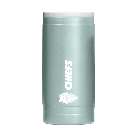 Kansas City Chiefs Vertical Powder Coat Slim Can Coolie - Logo Brands - Flyclothing LLC