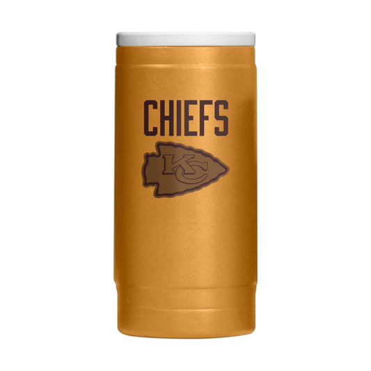 Kansas City Chiefs Huddle Powder Coat Slim Can Coolie - Logo Brands - Flyclothing LLC