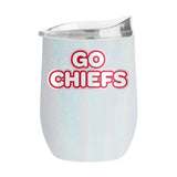 Kansas City Chiefs 16oz Bubble Iridescent Curved Tumbler - Logo Brands - Flyclothing LLC