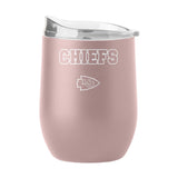 Kansas City Chiefs 16oz Stencil Powder Coat Curved Beverage - Logo Brands - Flyclothing LLC