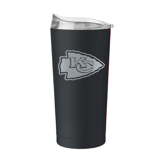 Kansas City Chiefs 20oz Black Powder Coat Tumbler - Logo Brands - Flyclothing LLC