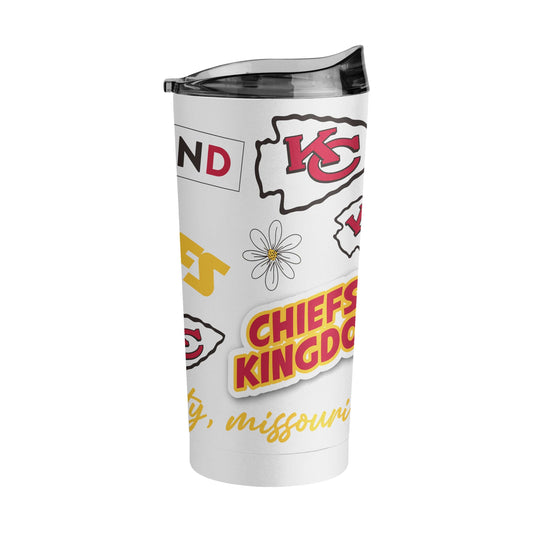 Kansas City Chiefs 20oz Native Powder Coat Tumbler - Logo Brands - Flyclothing LLC