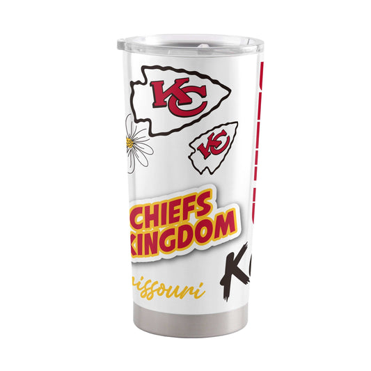 Kansas City Chiefs 20oz Native Stainless Tumbler - Logo Brands - Flyclothing LLC