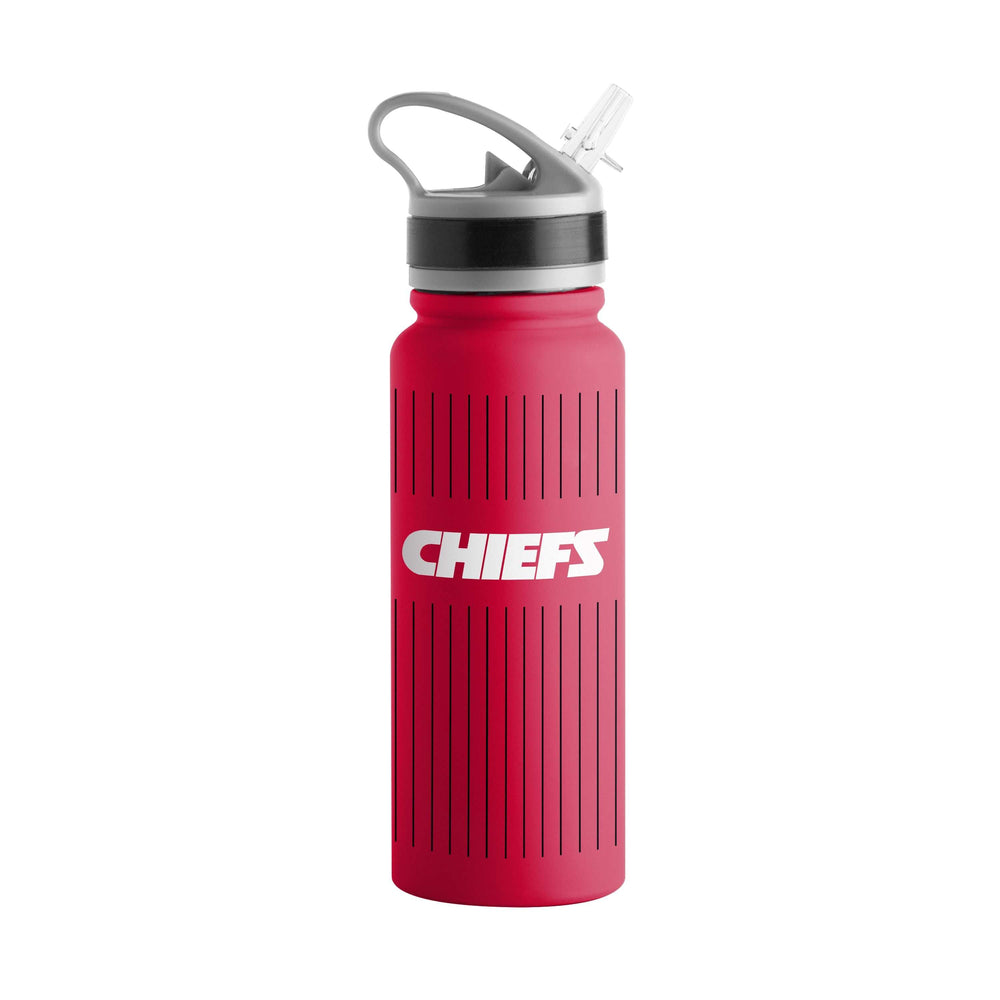 Kansas City Chiefs 25oz Pinstripe SingleWall FlipTop Bottle - Logo Brands - Flyclothing LLC