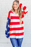 And The Why American Flag Long Sleeve Sweater - Trendsi - Flyclothing LLC