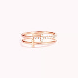 Double Band Cross Ring - Trendsi - Flyclothing LLC