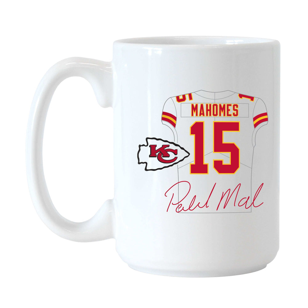 Patrick Mahomes Jersey 15oz Sublimated Mug - Logo Brands - Flyclothing LLC