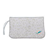 Miami Dolphins Leopard Print Wristlet - Logo Brands - Flyclothing LLC