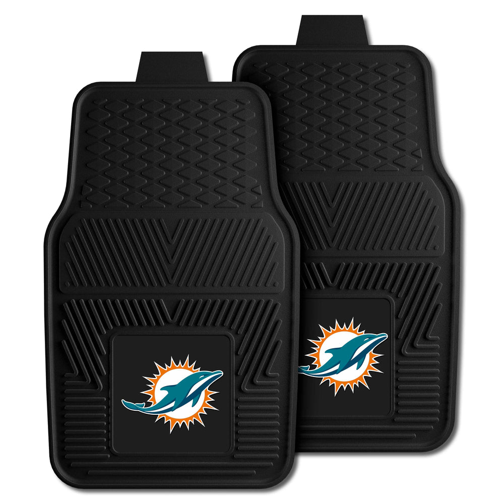 NFL - Miami Dolphins 2-pc Vinyl Car Mat Set - Logo Brands - Flyclothing LLC