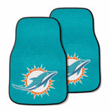NFL - Miami Dolphins 2-pc Carpet Car Mat Set - Logo Brands - Flyclothing LLC