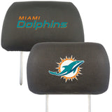 NFL - Miami Dolphins Head Rest Cover - Logo Brands - Flyclothing LLC