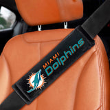 NFL - Miami Dolphins Embroidered Seatbelt Pad - Pair - Logo Brands - Flyclothing LLC