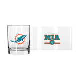 Miami Dolphins 14oz Letterman Rocks Glass - Logo Brands - Flyclothing LLC