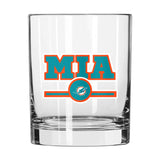 Miami Dolphins 14oz Letterman Rocks Glass - Logo Brands - Flyclothing LLC