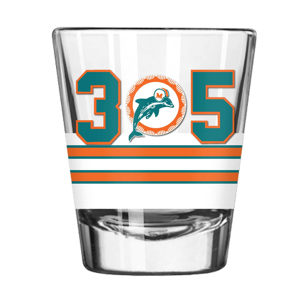 Miami Dolphins 2oz Full Wrap Area Code Shot Glass - Logo Brands - Flyclothing LLC
