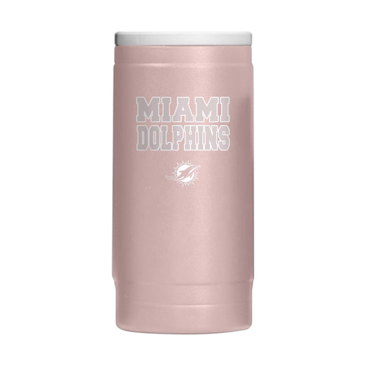 Miami Dolphins Stencil Powder Coat Slim Can Coolie - Logo Brands - Flyclothing LLC